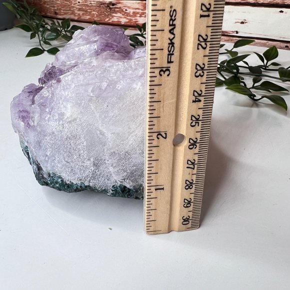 3 lb Amethyst and Sage Bundle | Healing Calming Candle Crystal Tea Light Holder - Picture 7 of 13